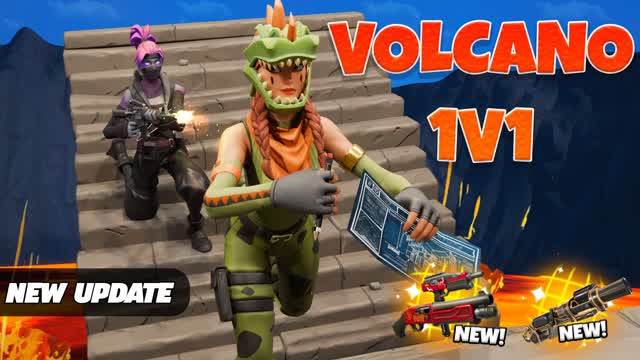 Volcano 1v1 🌋 BUILD FIGHTS 📝