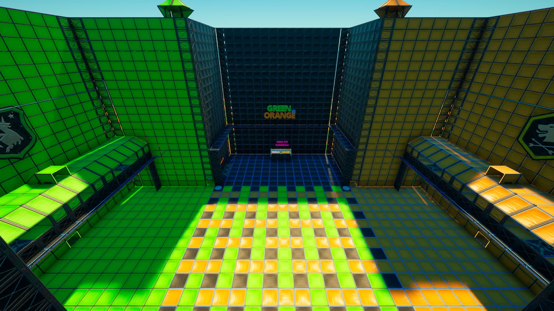 Orange Vs Green 2.0 270118980454 by 0278s Fortnite Creative Map Code Fortnite.GG