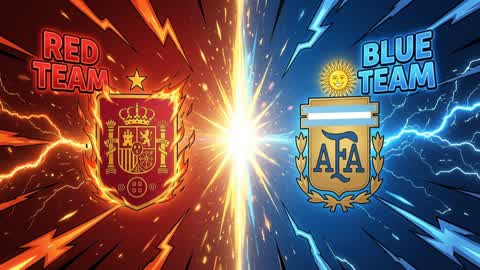 🔴RED VS BLUE🔵 SPAIN VS ARGENTINA