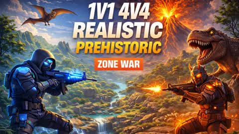 1V1-4V4 Realistic Prehistoric