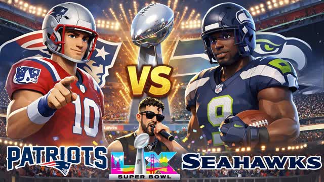 SUPER BOWL LX NFL🏈 PATRIOTS vs SEAHAWKS