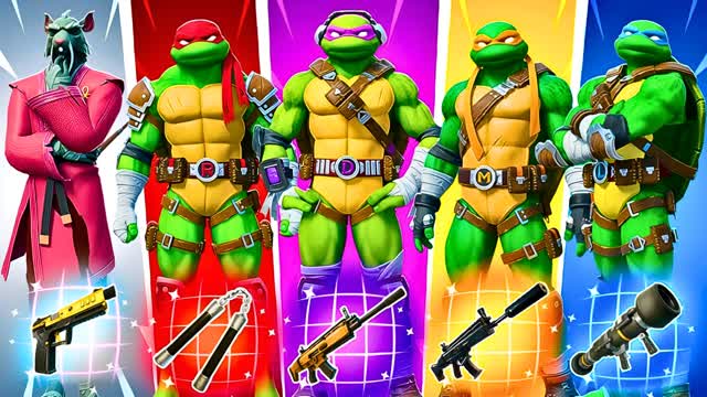 🐢 Mega 1v1 All Guns & Cars FFA 🔫 TMNT