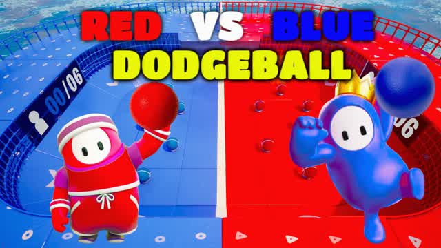 Capture 1 â DODGEBALL RED VS BLUE đŽđ” FALL GUYS