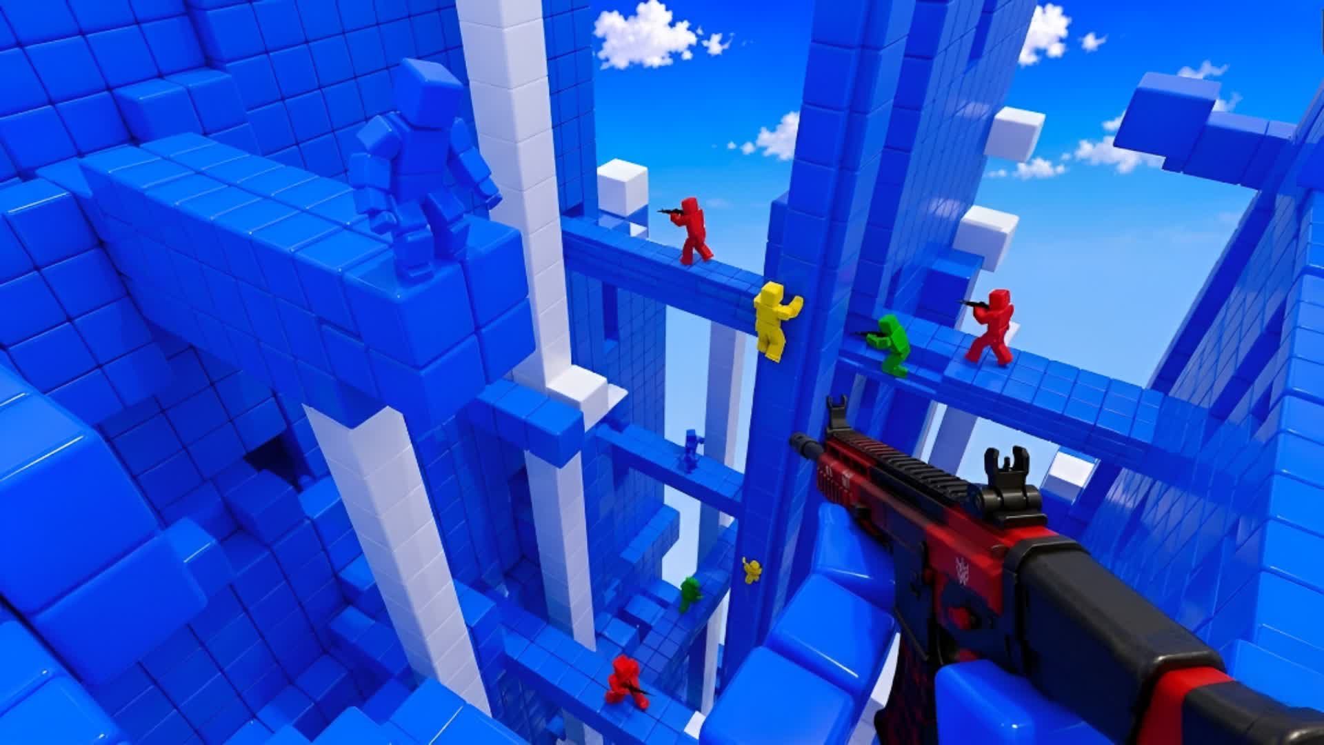 GAMES RED VS BLUE 🔴🔵 FREE FOR ALL 🎯