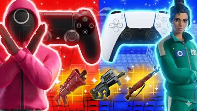 Squid PS4 VS PS5 RED VS BLUE 🔴🔵