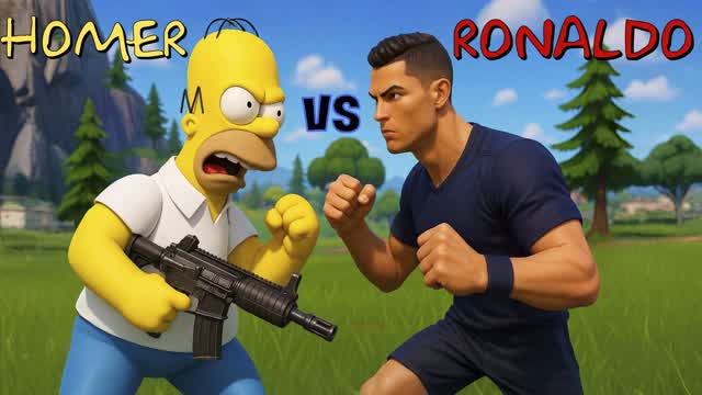 Capture 1 – HOMER SIMPSON vs RONALDO ⚽️🟡CRAZY FIGHT