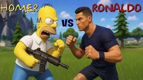 HOMER SIMPSON vs RONALDO ⚽️🟡CRAZY FIGHT