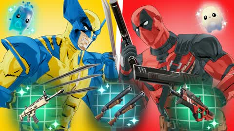 Deadpool vs Wolverine (Red vs Blue)