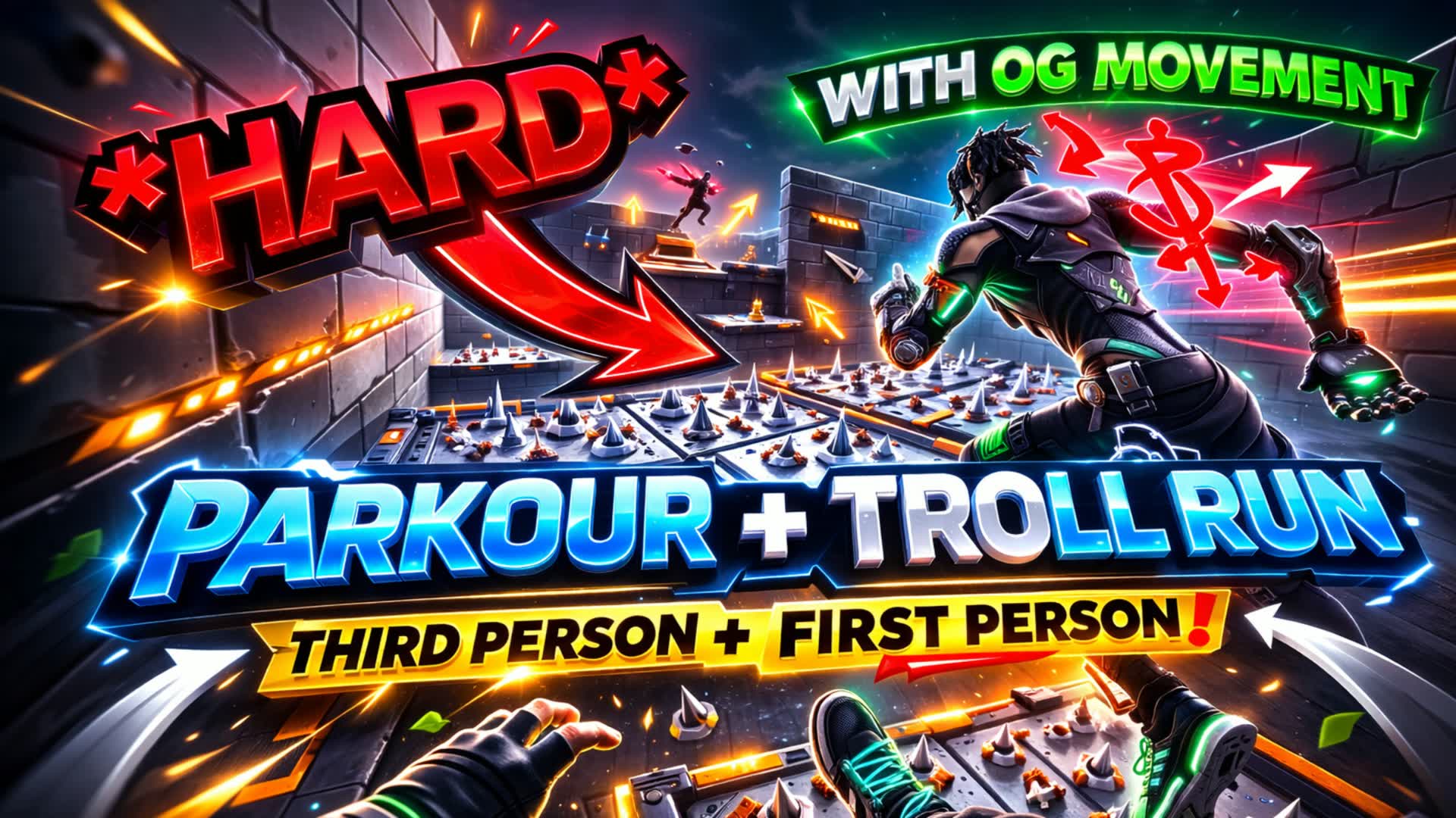 HARDEST PARKOR/ TROLL RUN+first person💪
