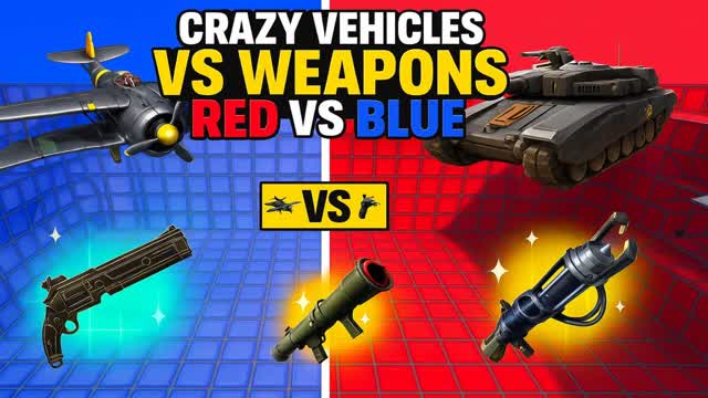 🔵🔴CRAZY VEHICLE VS WEAPON RED VS BLUE