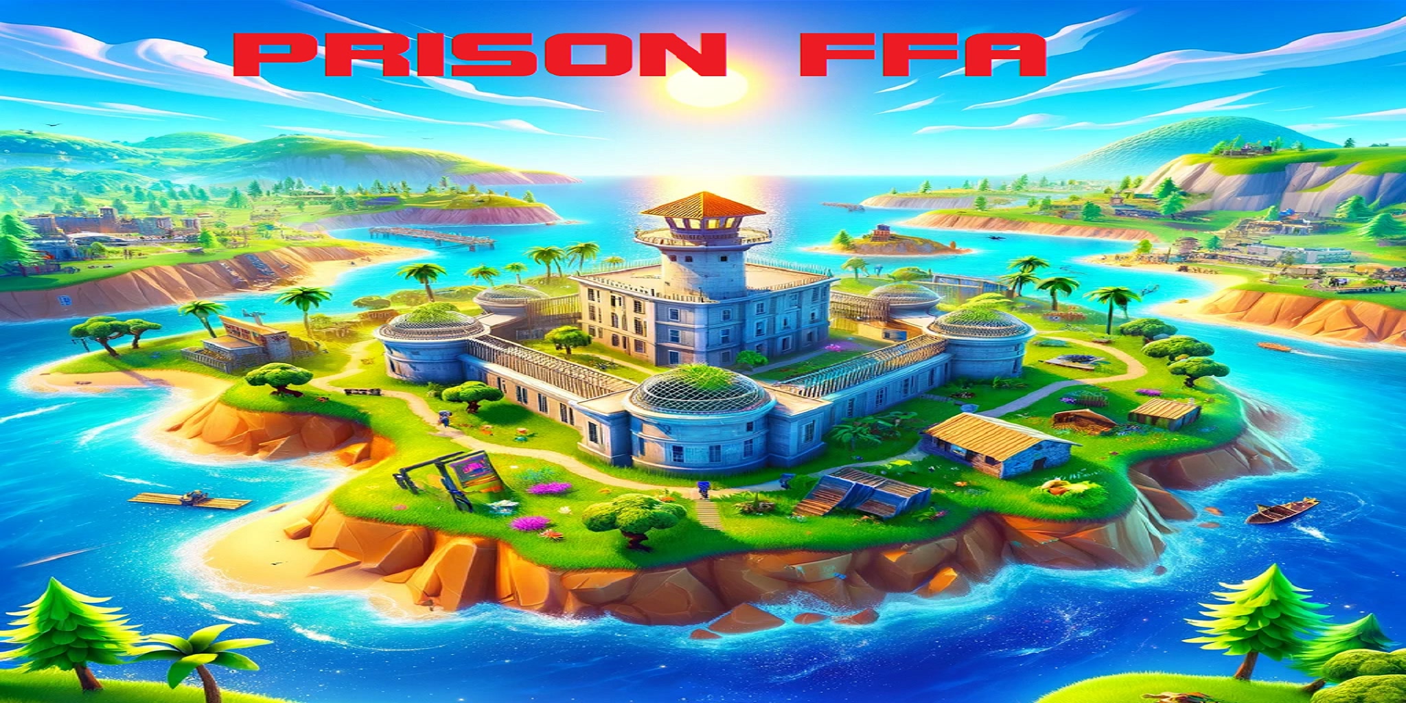 🏝️🔒 Prison Free For all ⚔️💥All guns!