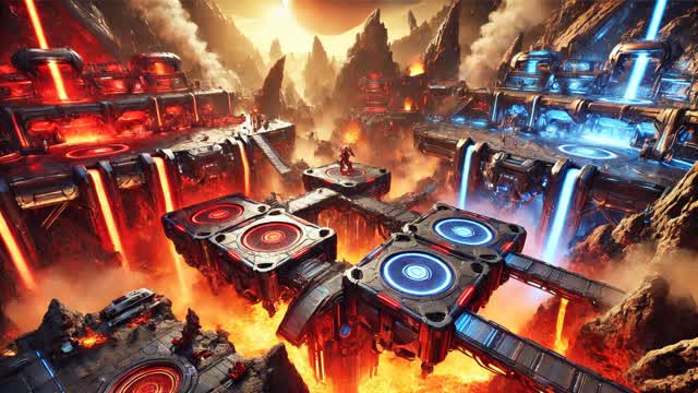 Red vs Blue Volcano Drome