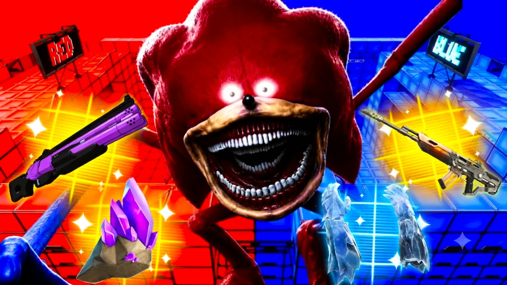 RED VS BLUE RED SONIC
