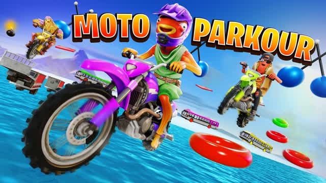 🏍️ MOTO SKILL TEST - OBBY 100+ 🌈