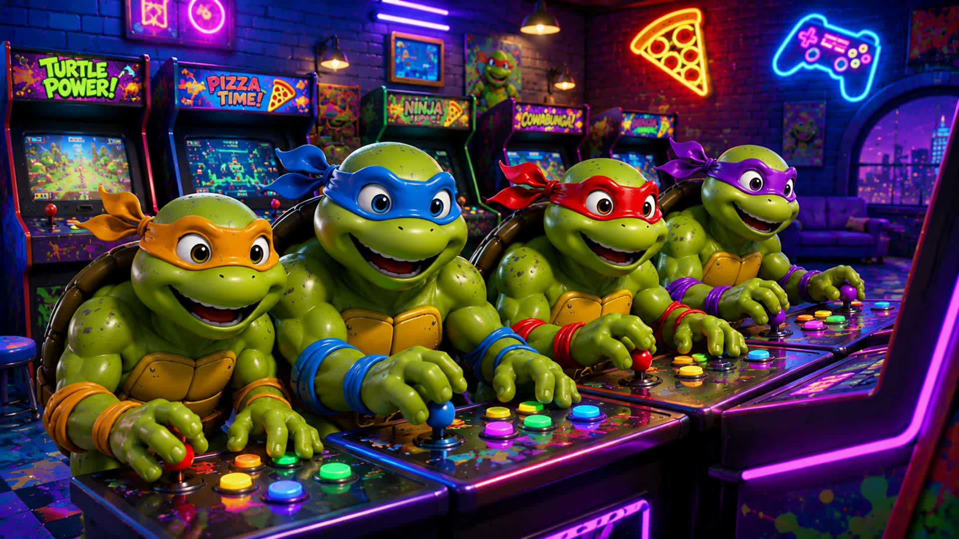 🍕 TMNT CITY ⭐ 99 BOT BATTLE