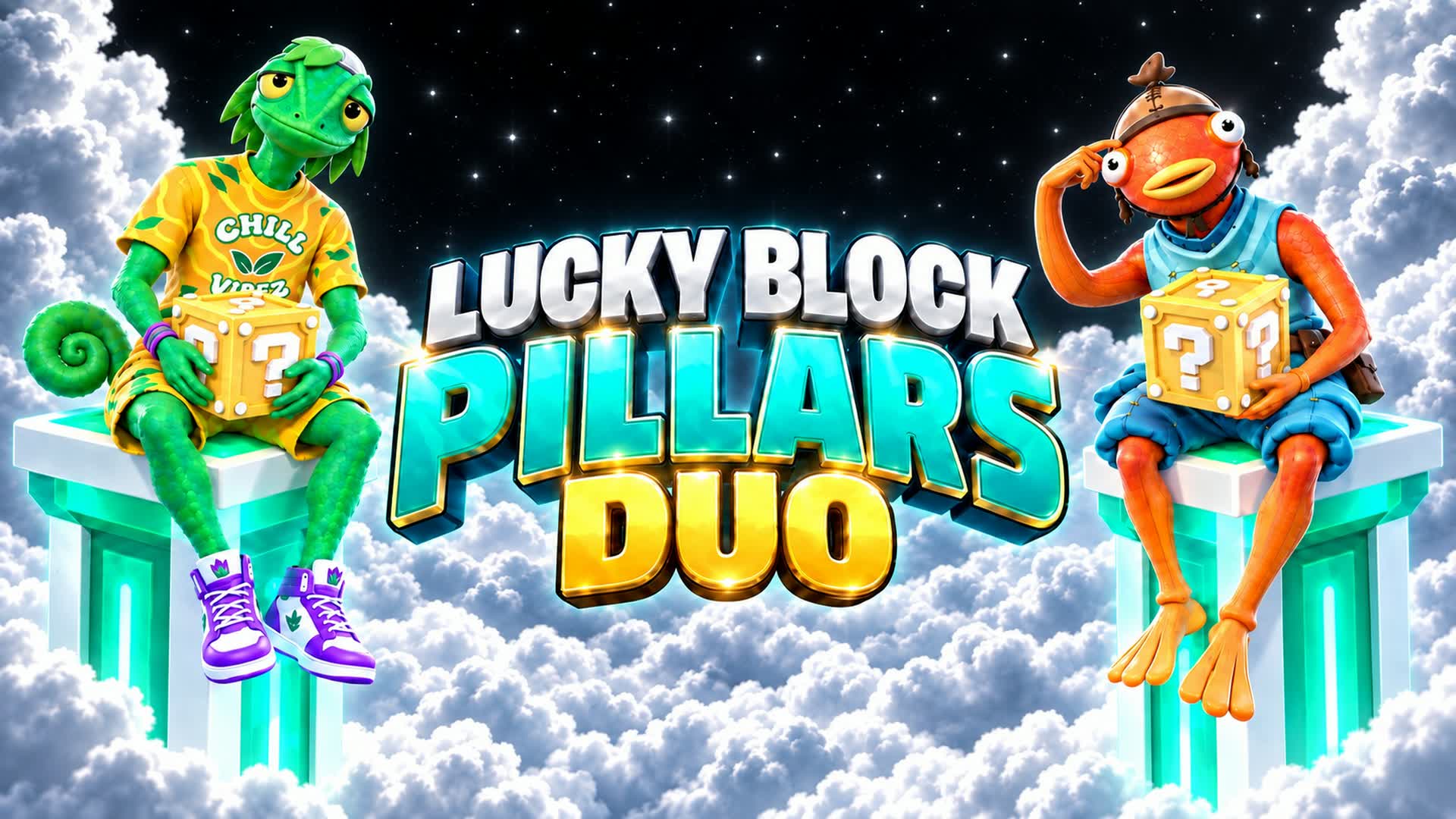 LUCKY BLOCK PILLARS DUO — Fortnite island 6394-4155-4922 by уσυтυвє ＳＴＡＮＩ７７７
