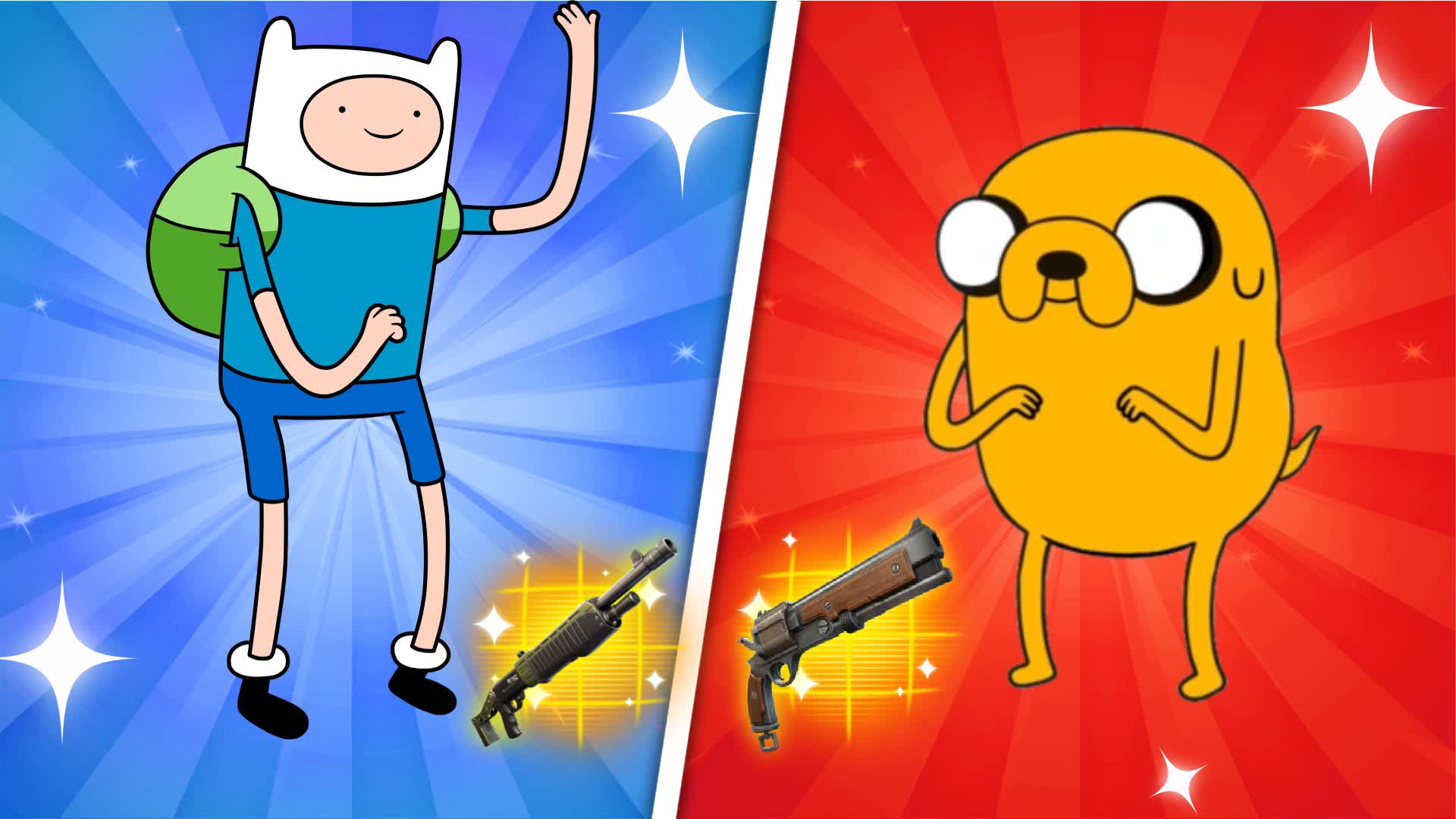 FINN VS JAKE RED VS BLUE 🔴🔵