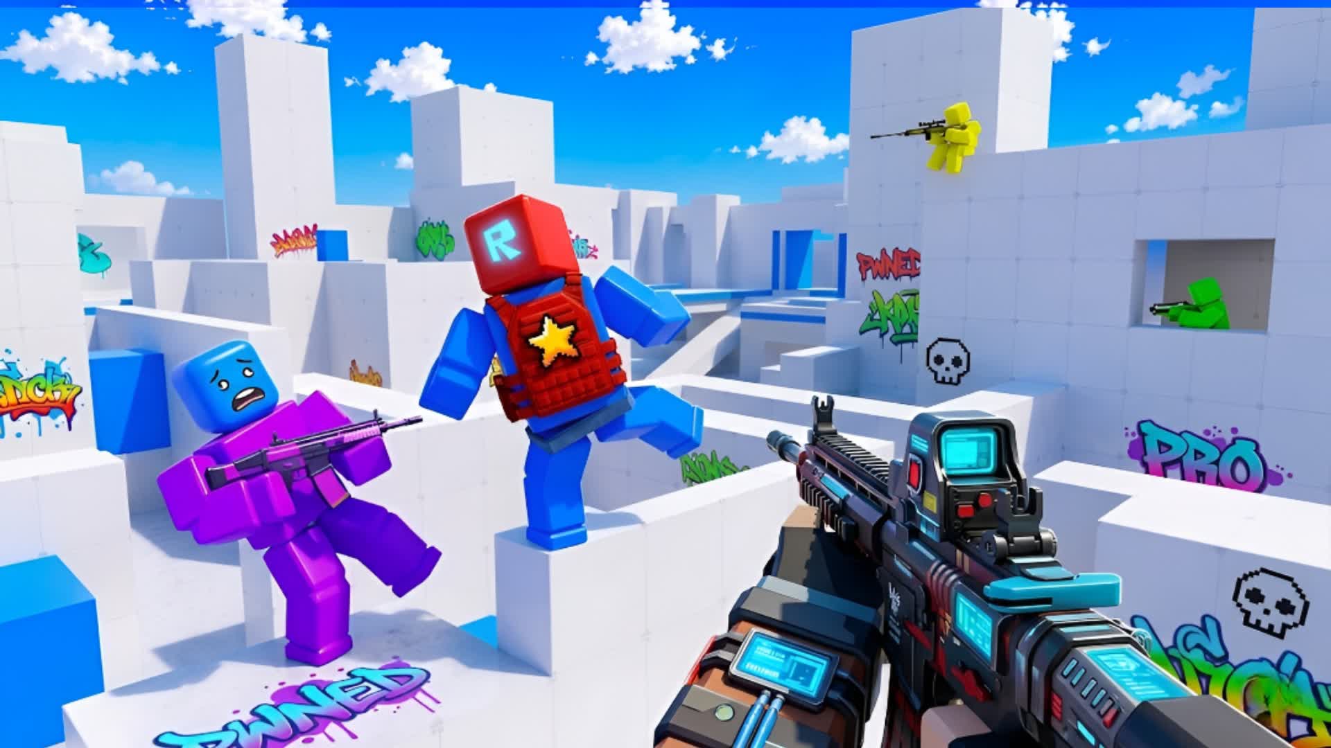 ULTRA RED VS BLUE 🔴🔵 ALL GUNS 🤫