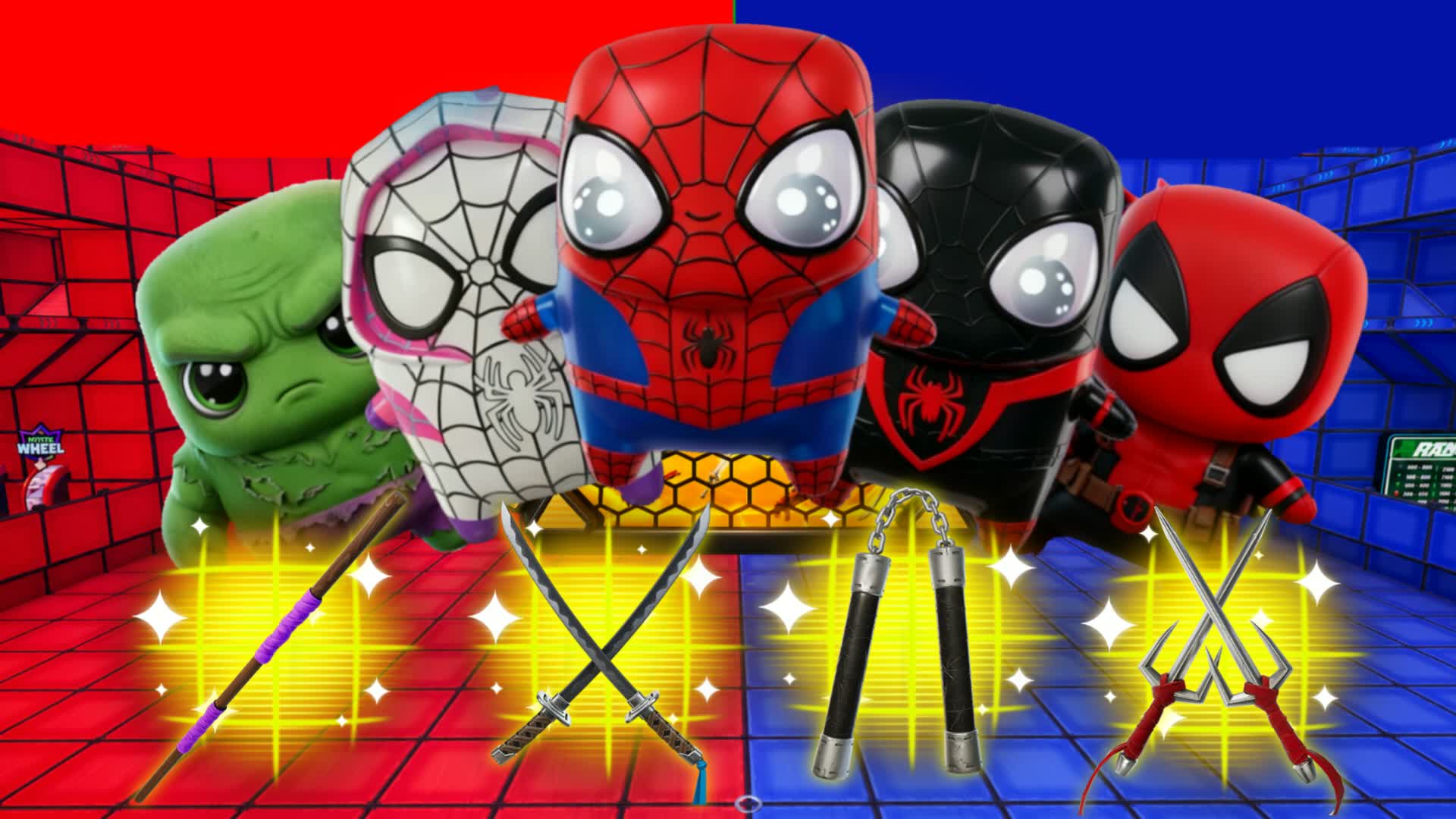 TMNT SPIDER RED VS BLUE