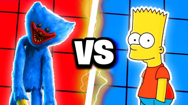 HUGGY VS BART RED VS BLUE 🔴🔵