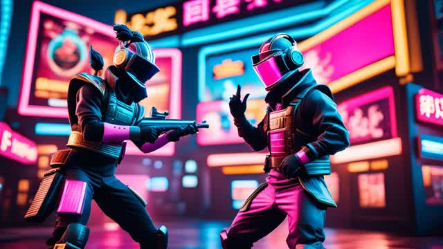 1v1 NEON BOXFIGHTS