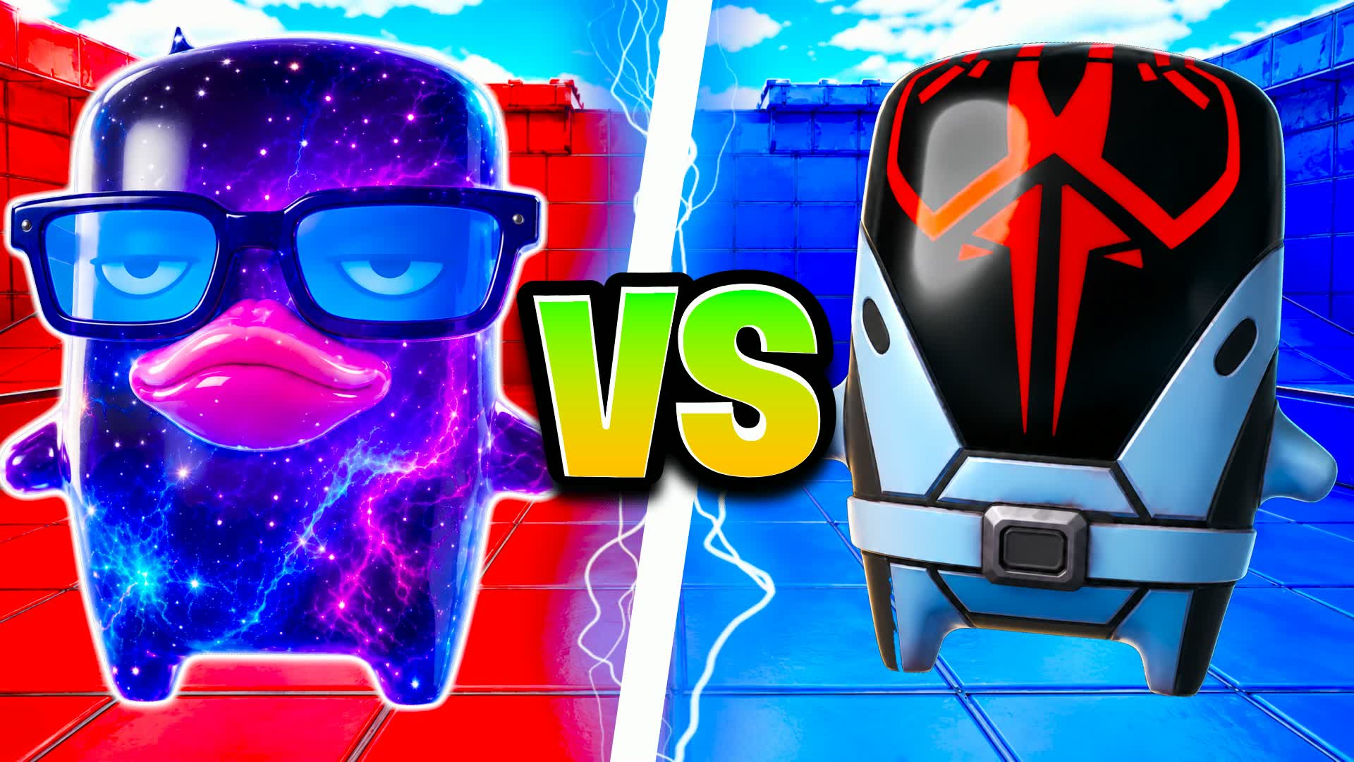 RED VS BLUE BRICK WALL 🔴🔵