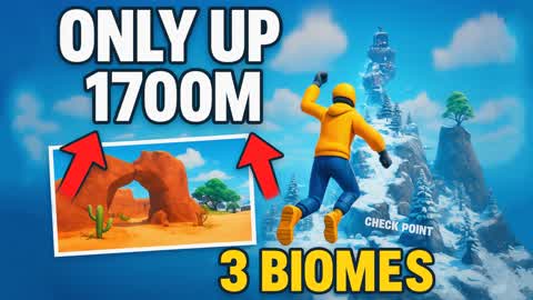 only up to 1700m - 3 biomes and 1 island