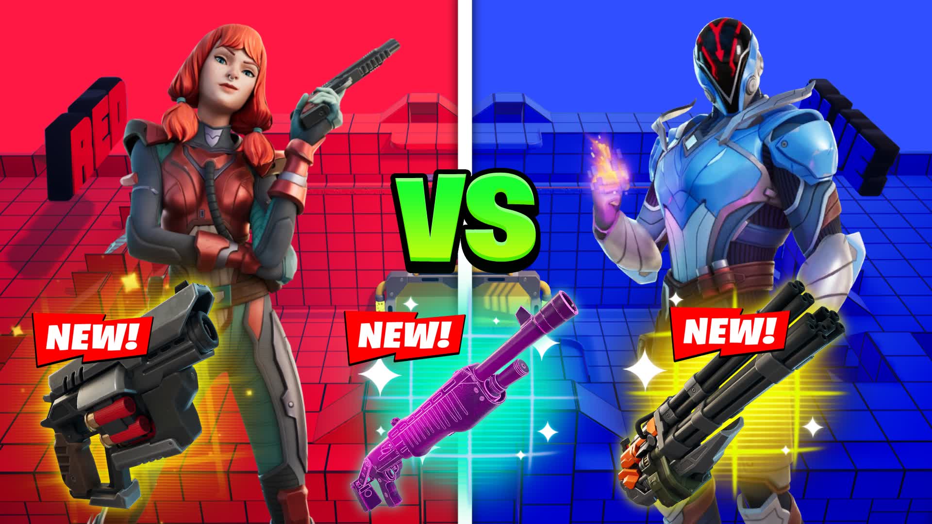 CRAZY RED VS BLUE  NEW GUNS