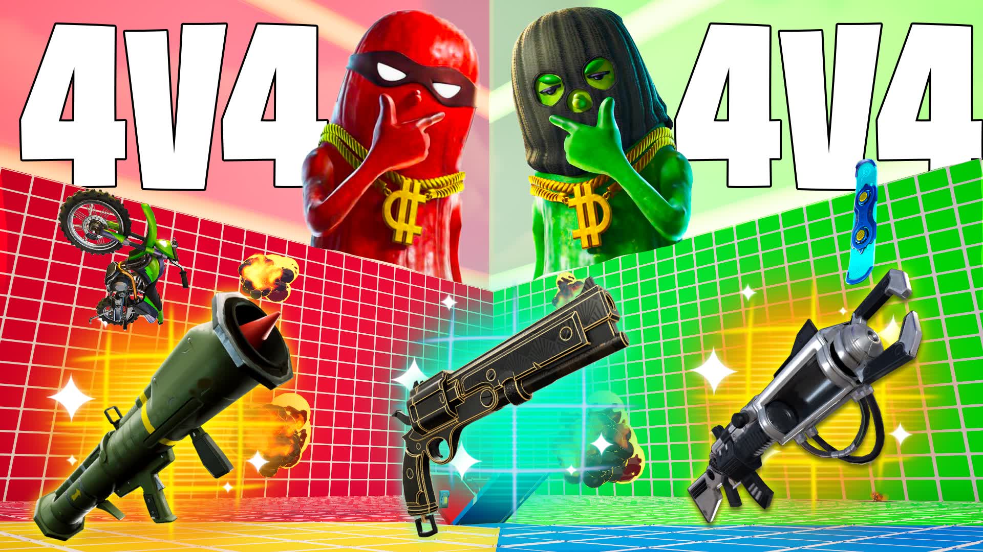 ALL WEAPONS & VEHICLES 4V4