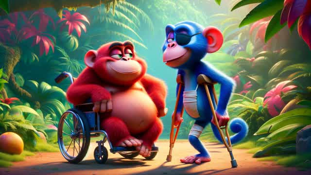 MONKEY đđŽRED vs BLUE!đ”
