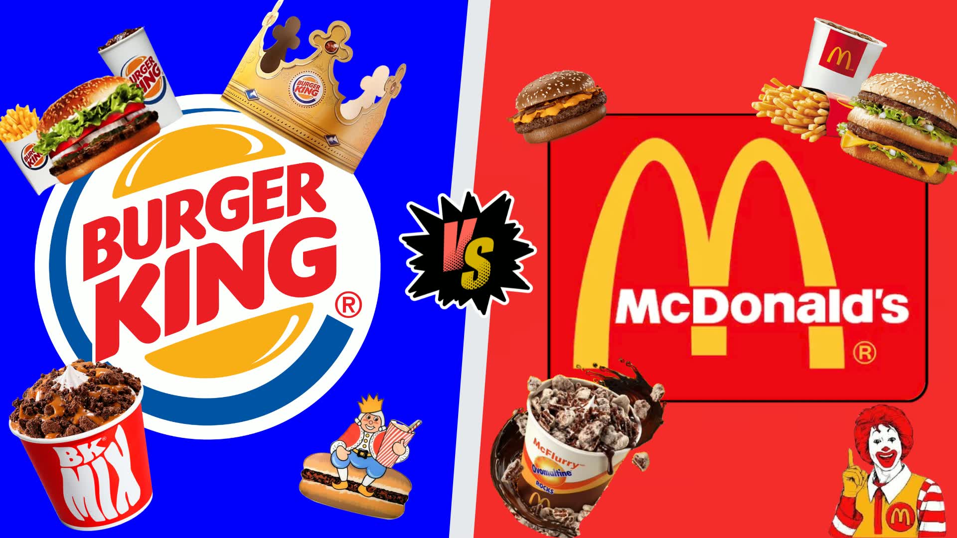 アリーナでBURGER KING vs MCDONALDSの大決戦