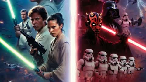 STAR WARS SPACE - 🔴 RED VS BLUE 🔵