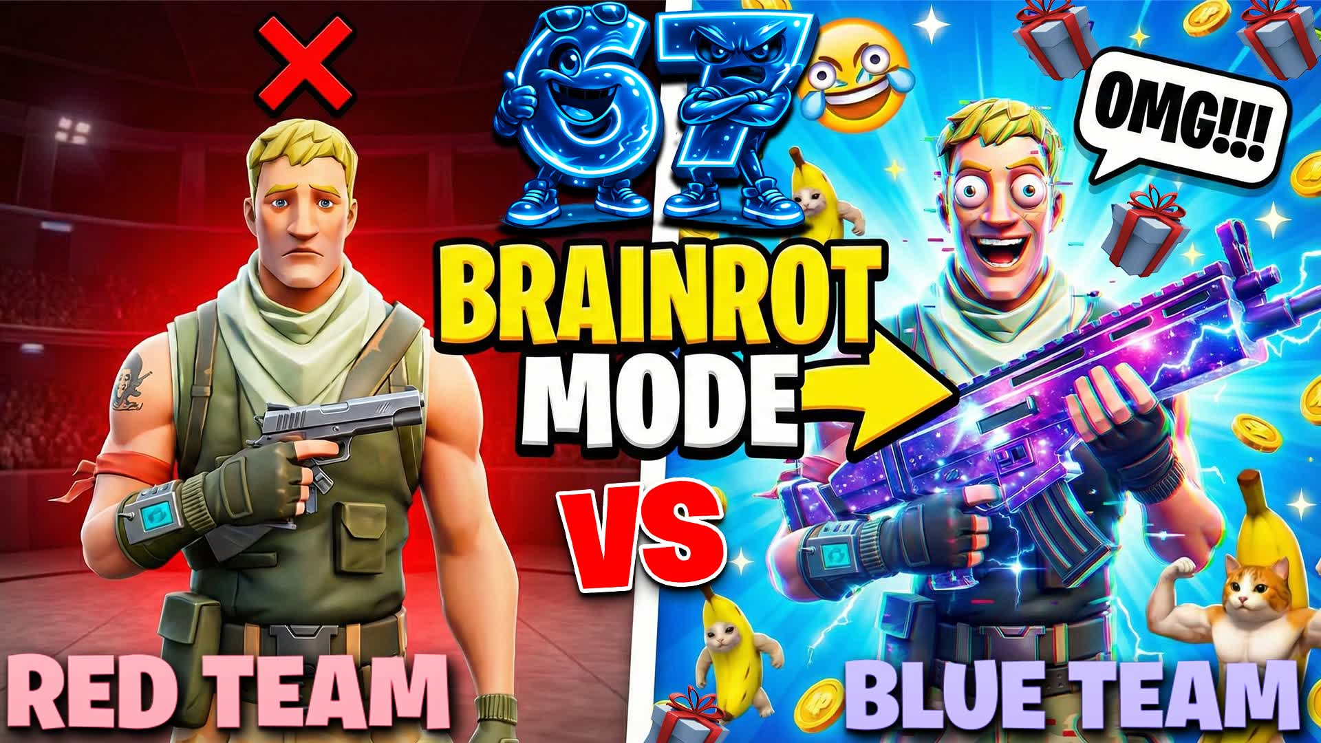 AMAZING BRAINROT 🧠 RED VS BLUE 🔴🔵