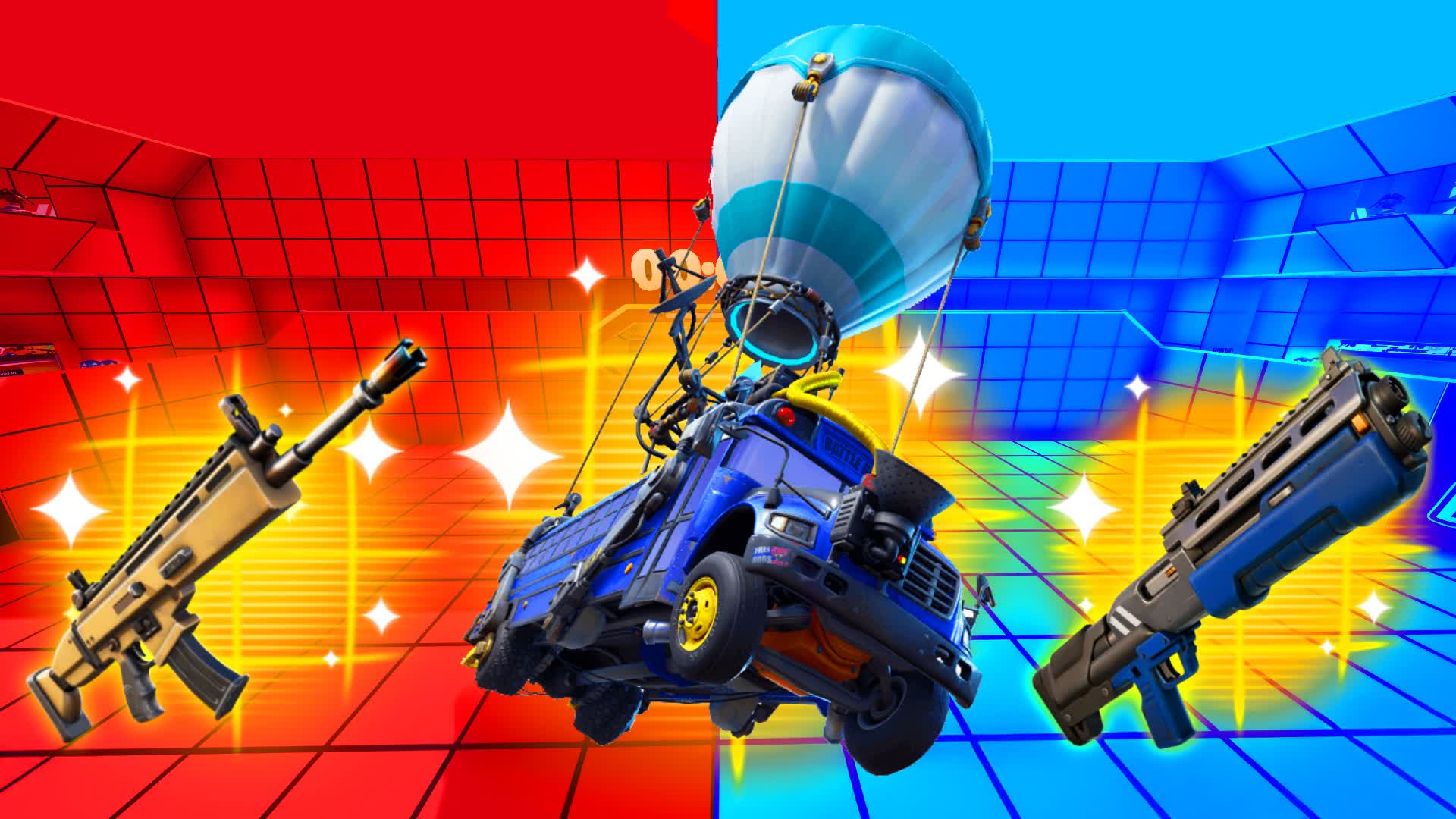 SUPER BATTLE BUS RED VS BLUE🔴🔵MANJIRO!