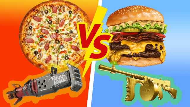 🍕PIZZA VS HAMBURGER🍔