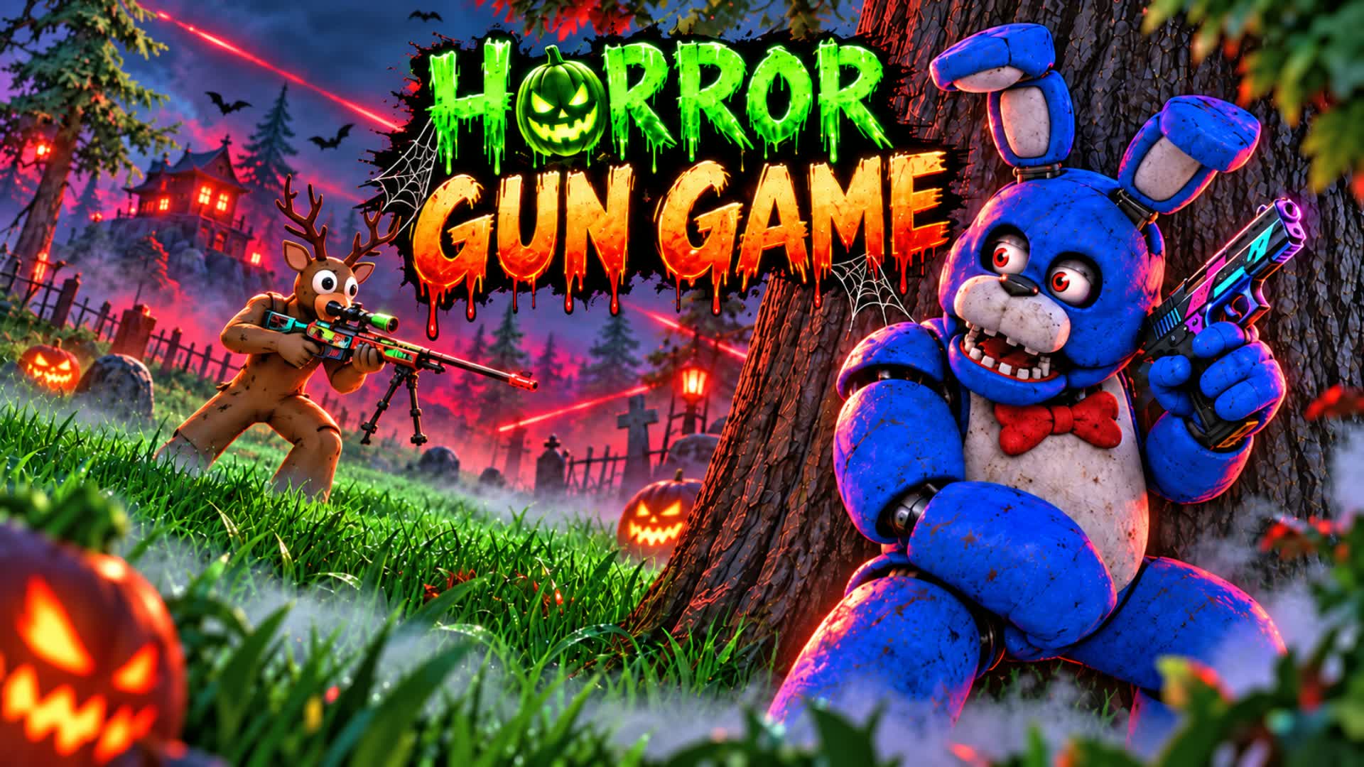 🎃HORROR CITY GUN GAME 🔫 RTX ♾️