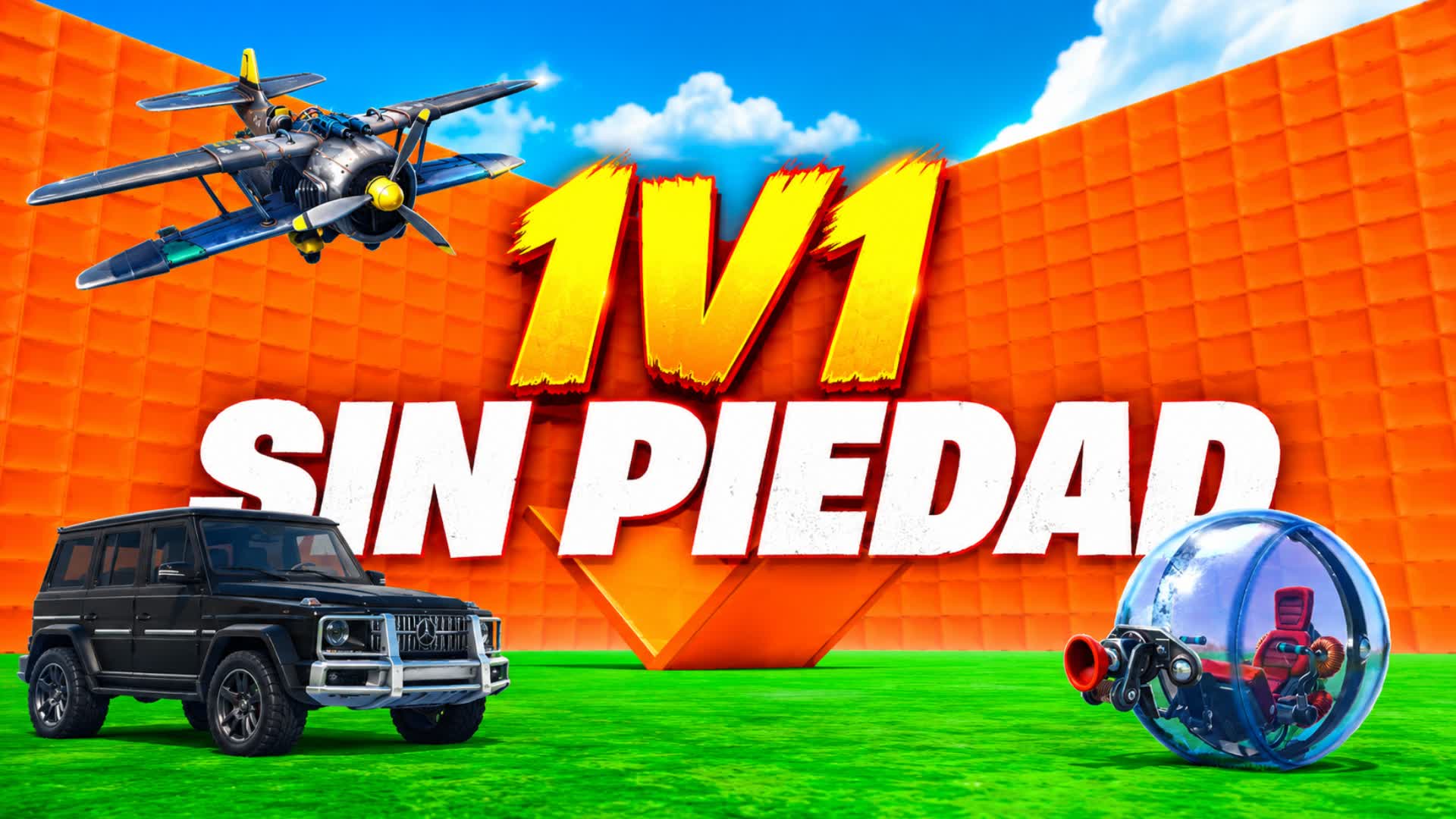 1V1 SIN PIEDAD - ALL GUNS & VEHICLES - Fortnite island 3939-4488-6613 by S O M B R A X
