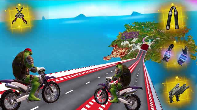 🐢TMNT 🚗MEGA RAMP CAR GAME
