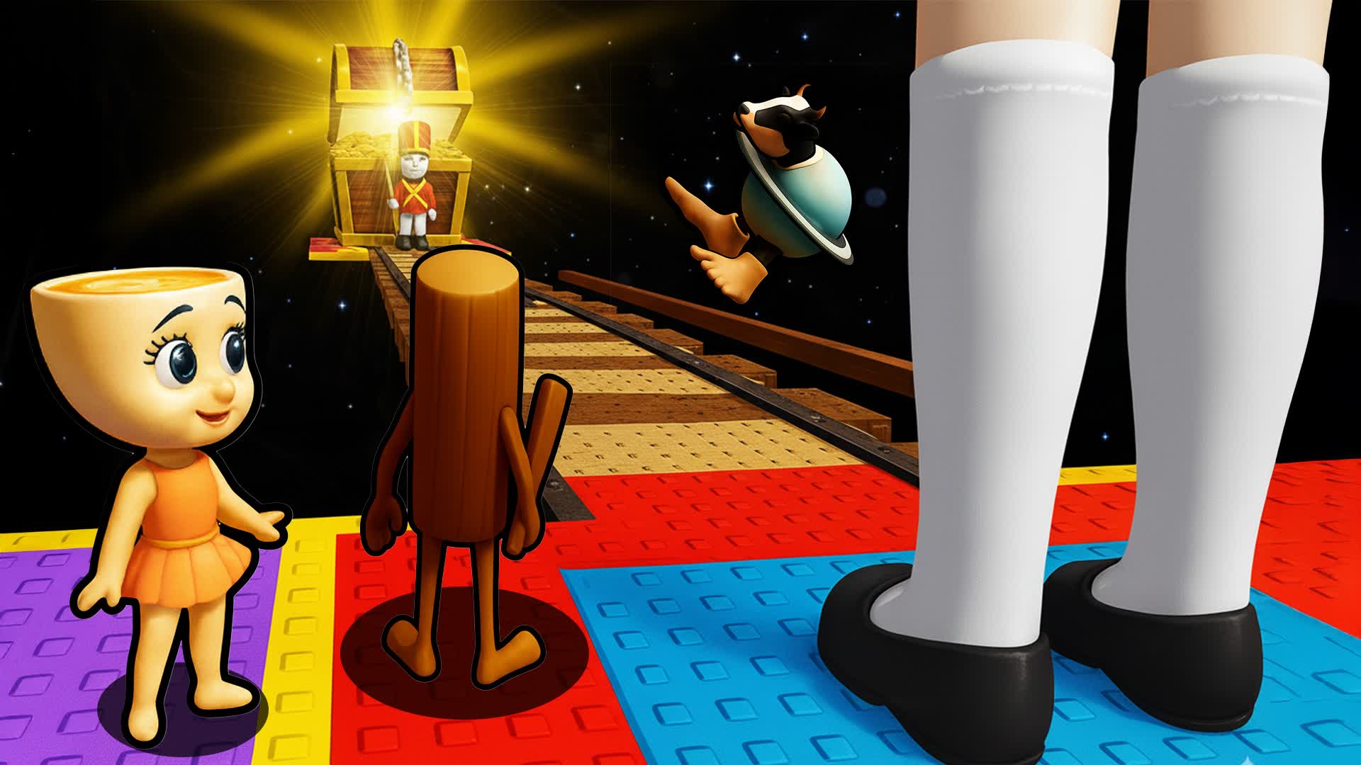 🌈MEME EASY FUN OBBY PARKOUR FALL GUYS👑