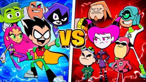 TEEN TITANS VS HIVE 🔴Red vs Blue 🔵