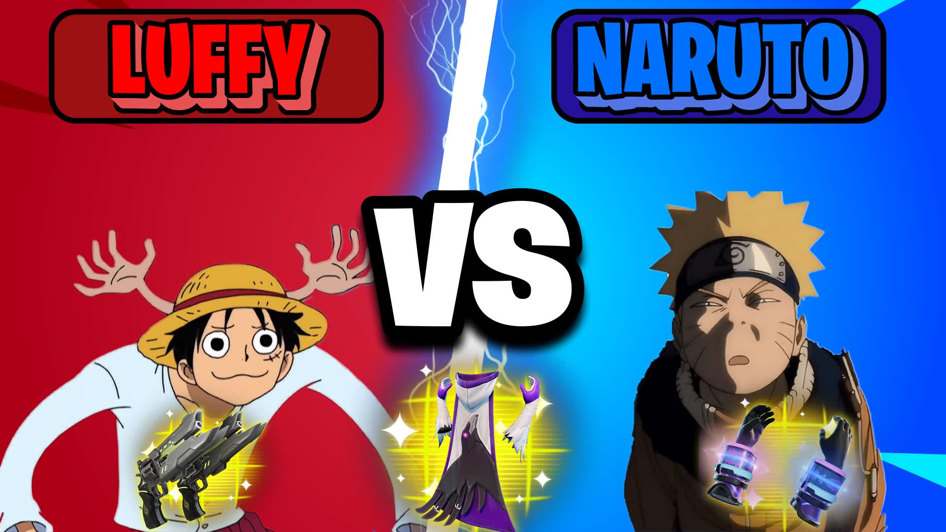 🔥Amazing LUFFY VS NARUTO 🔴🔵