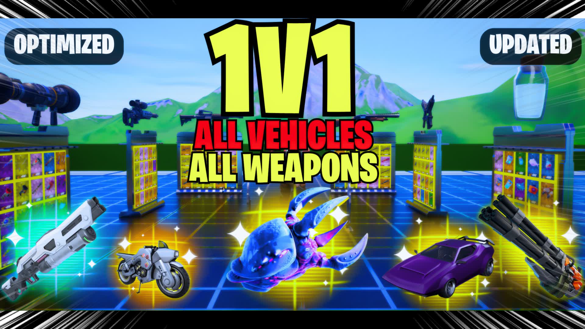 CRAZY 1V1 FFA 🎯ALL VEHICLES/GUNS🎯