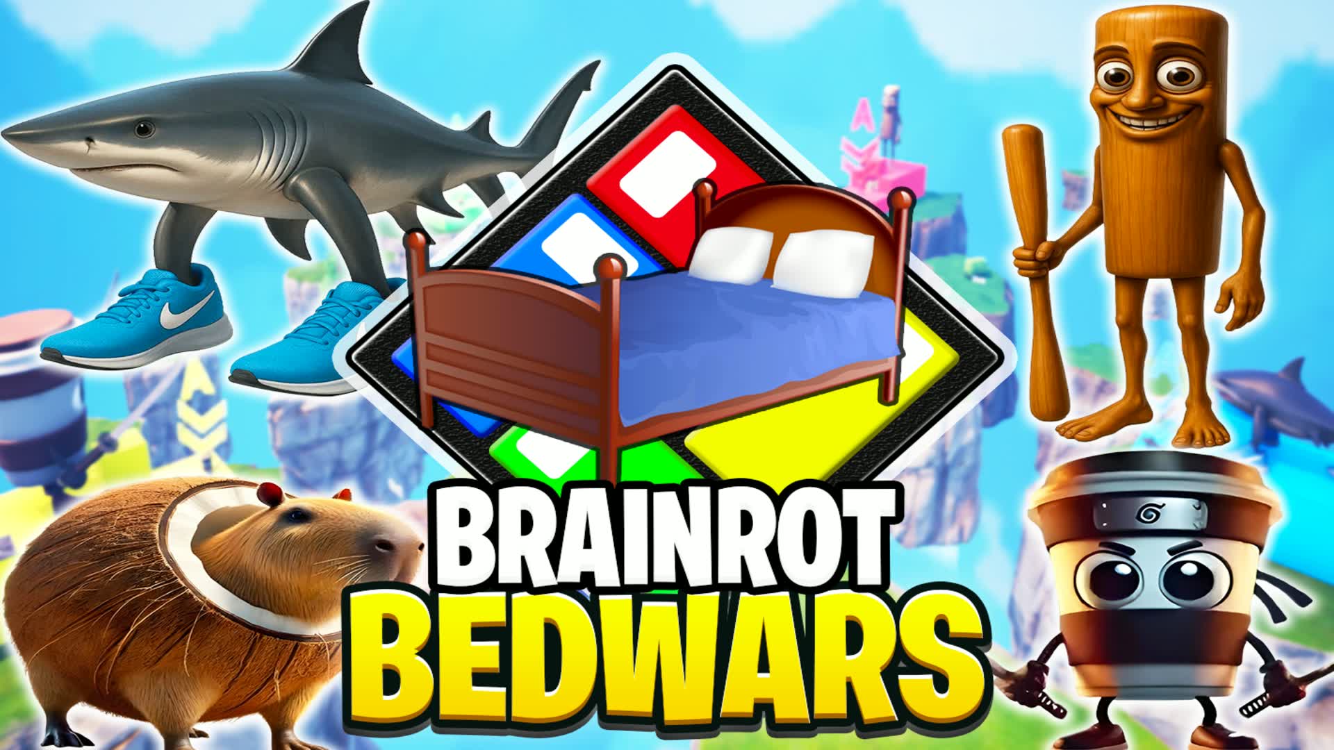 🦈SUPER BRAINROT BEDWARS🛌