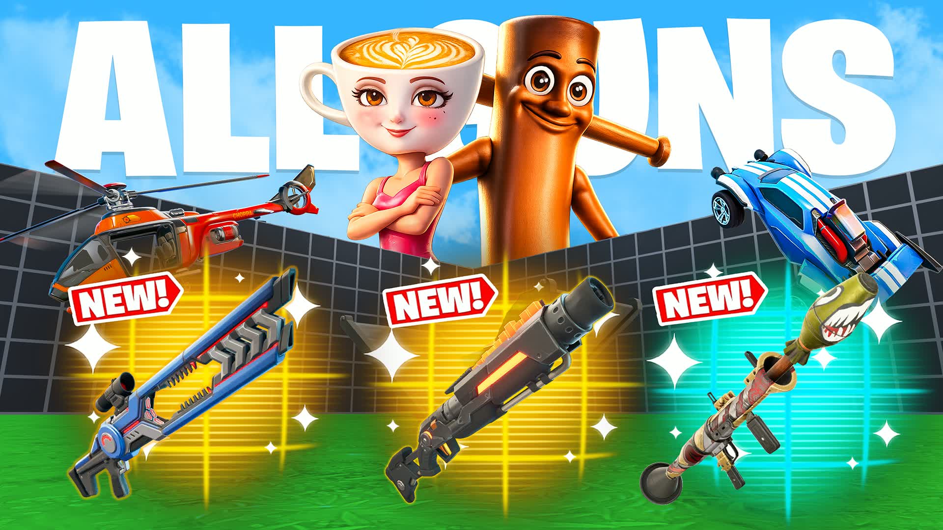 スーパー 1V1 すべての銃と車-すべての武器