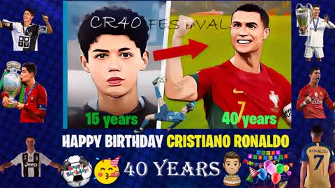 HAPPY BIRTHDAY 40 RONALDO 🥳CR7 FESTIVAL