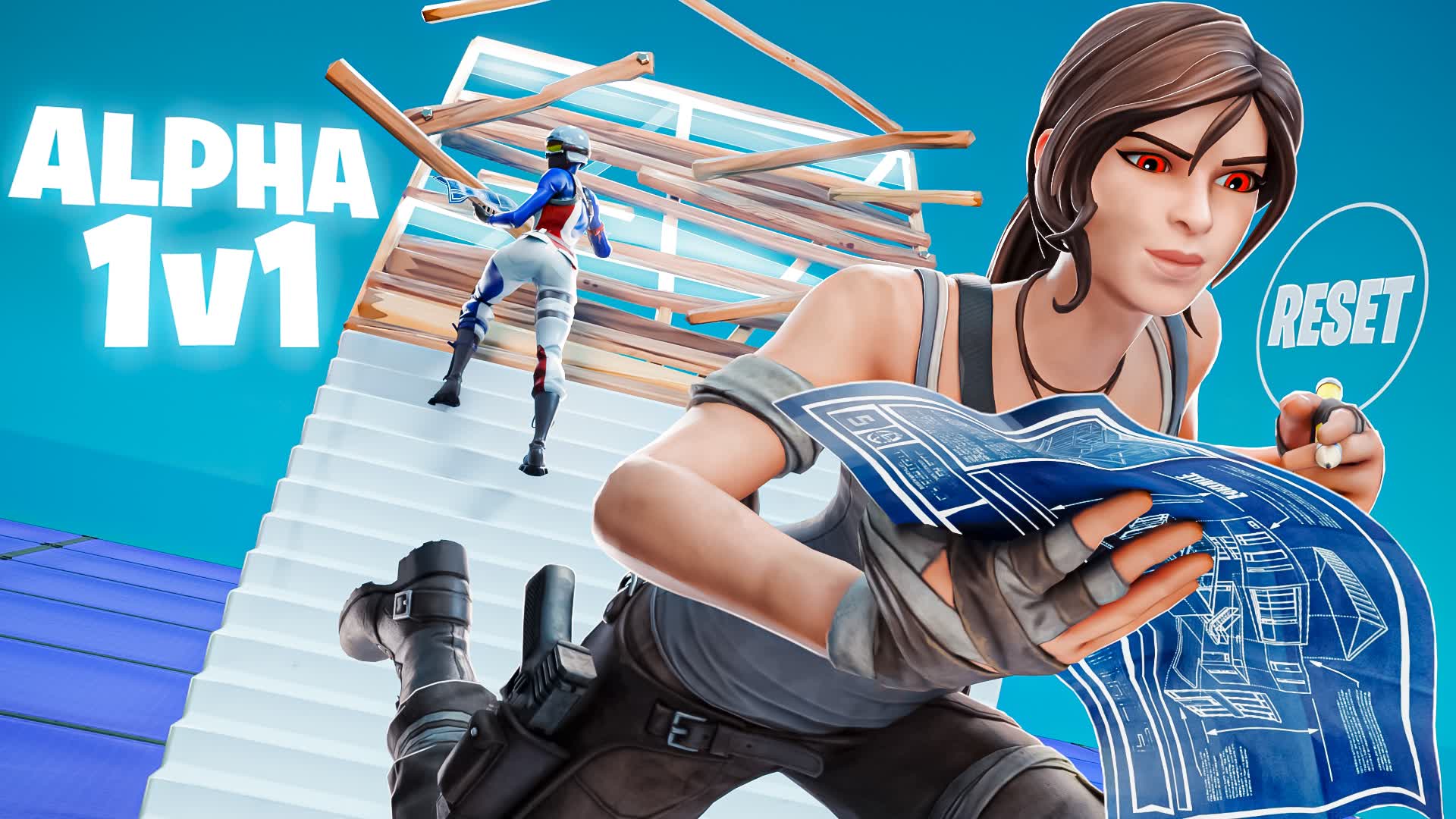 *NEW GUNS* YoAlpha 1v1 Map (200 pumps)