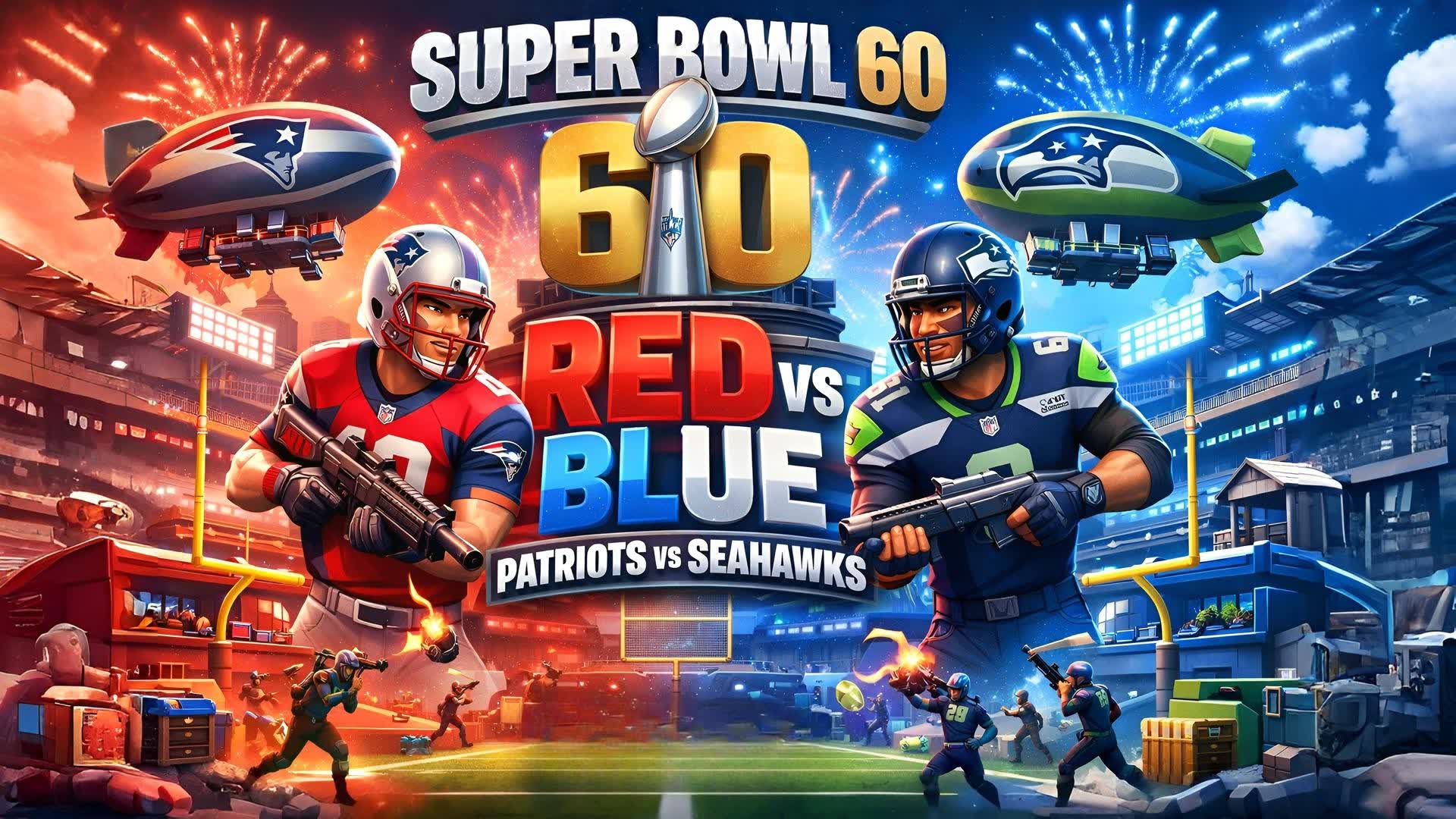 ニューイングランド vs シアトル レッド vs ブルー NFL