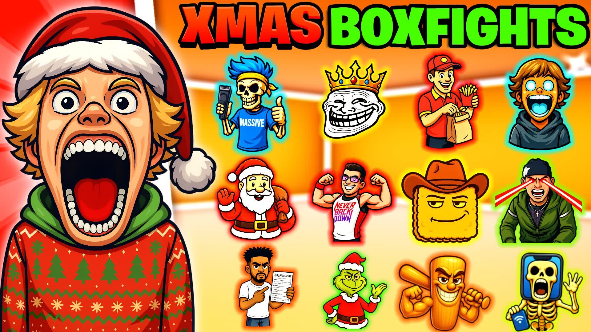 Funny Christmas Box Fight PVP FFA MEME