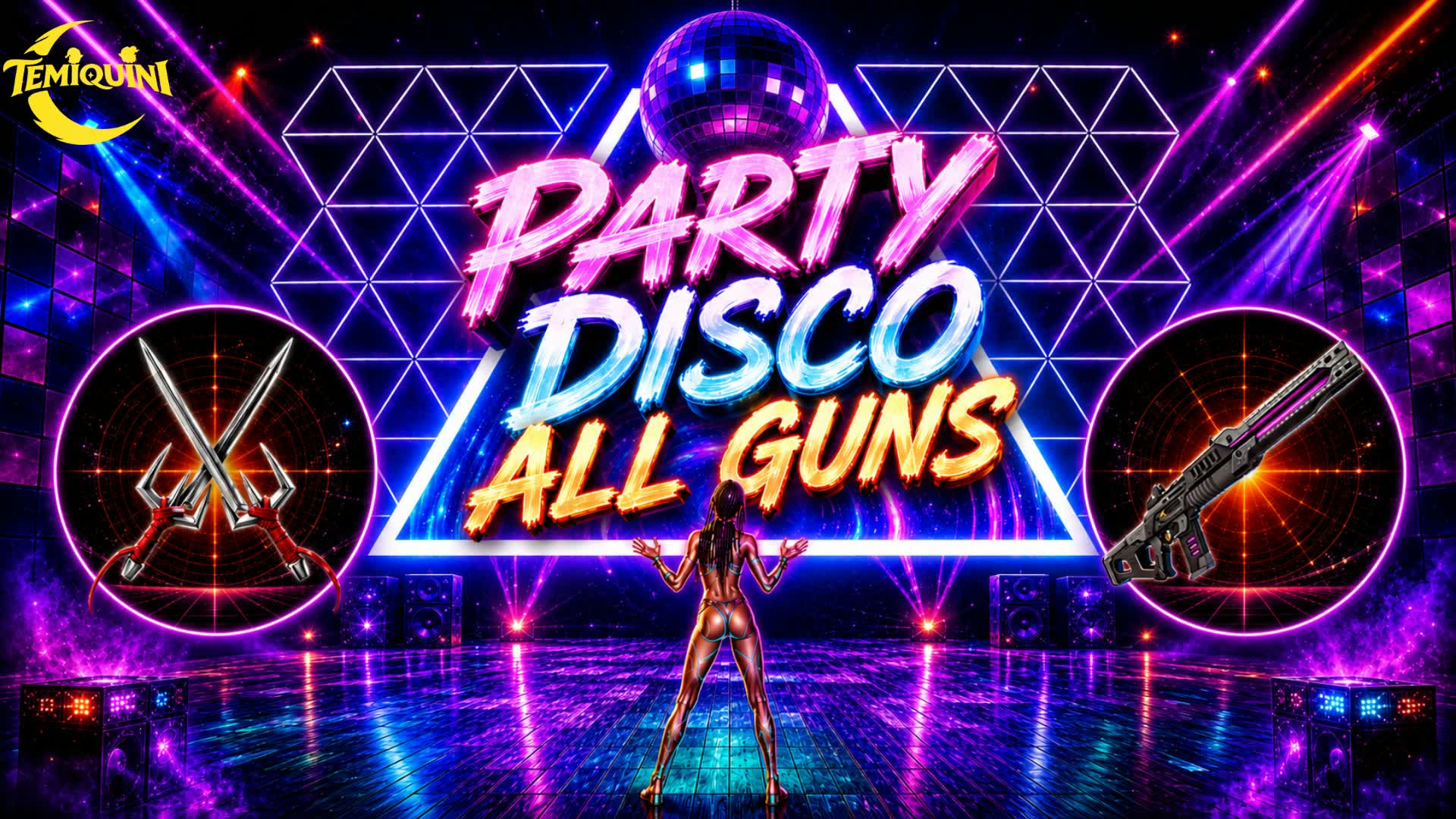 1V1 WITH ALL GUN PARTY DISCO!🔥🎉