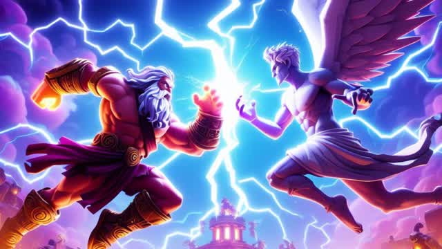 ZEUS VS HADES 1V1 BUILD FIGHT